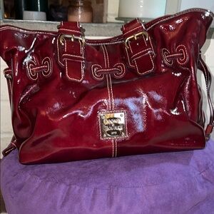 Dooney & Bourke Red Patent Leather Tote Bag